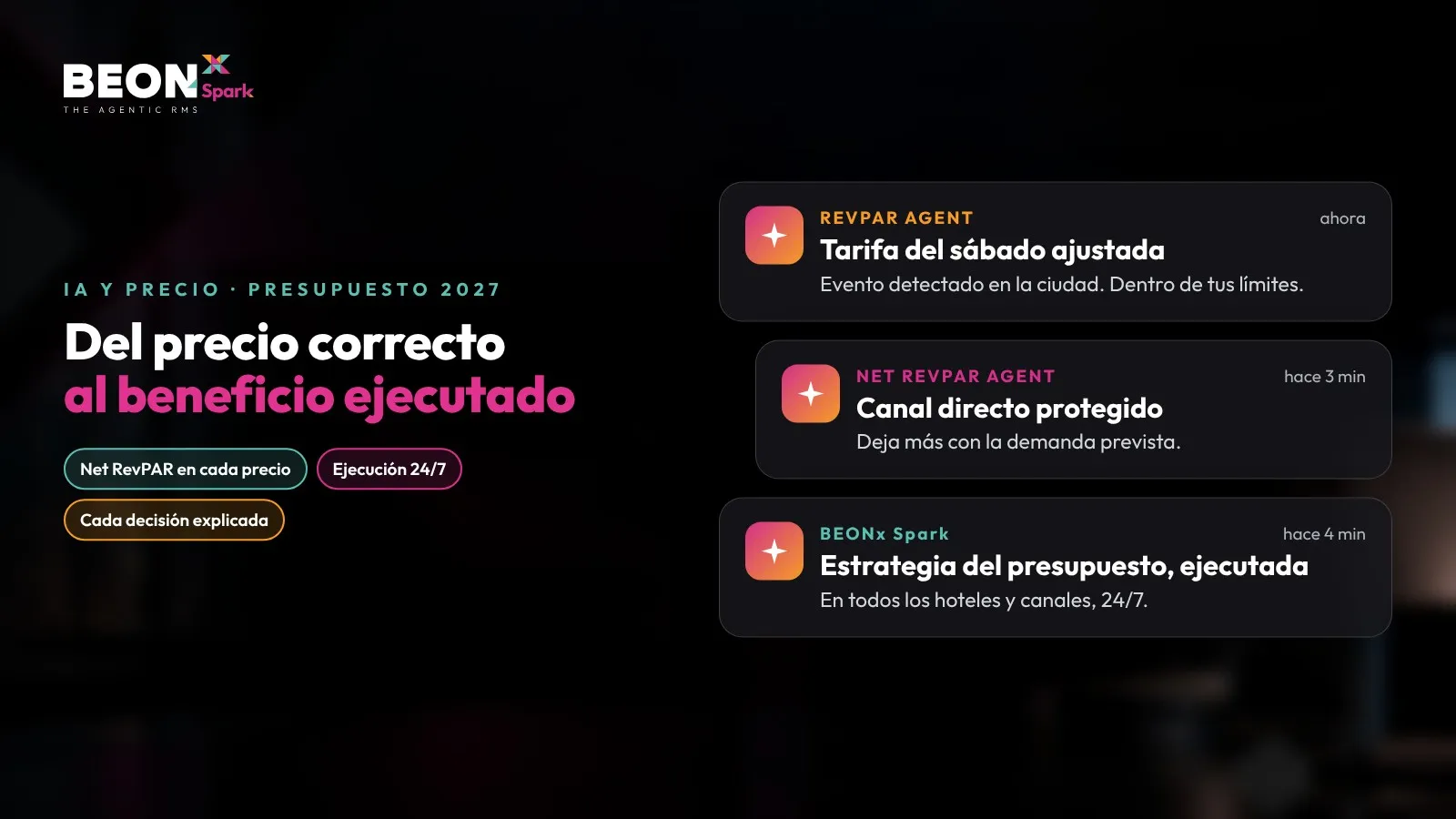 Del precio correcto al beneficio ejecutado. BEONx Spark, el primer Agentic RMS