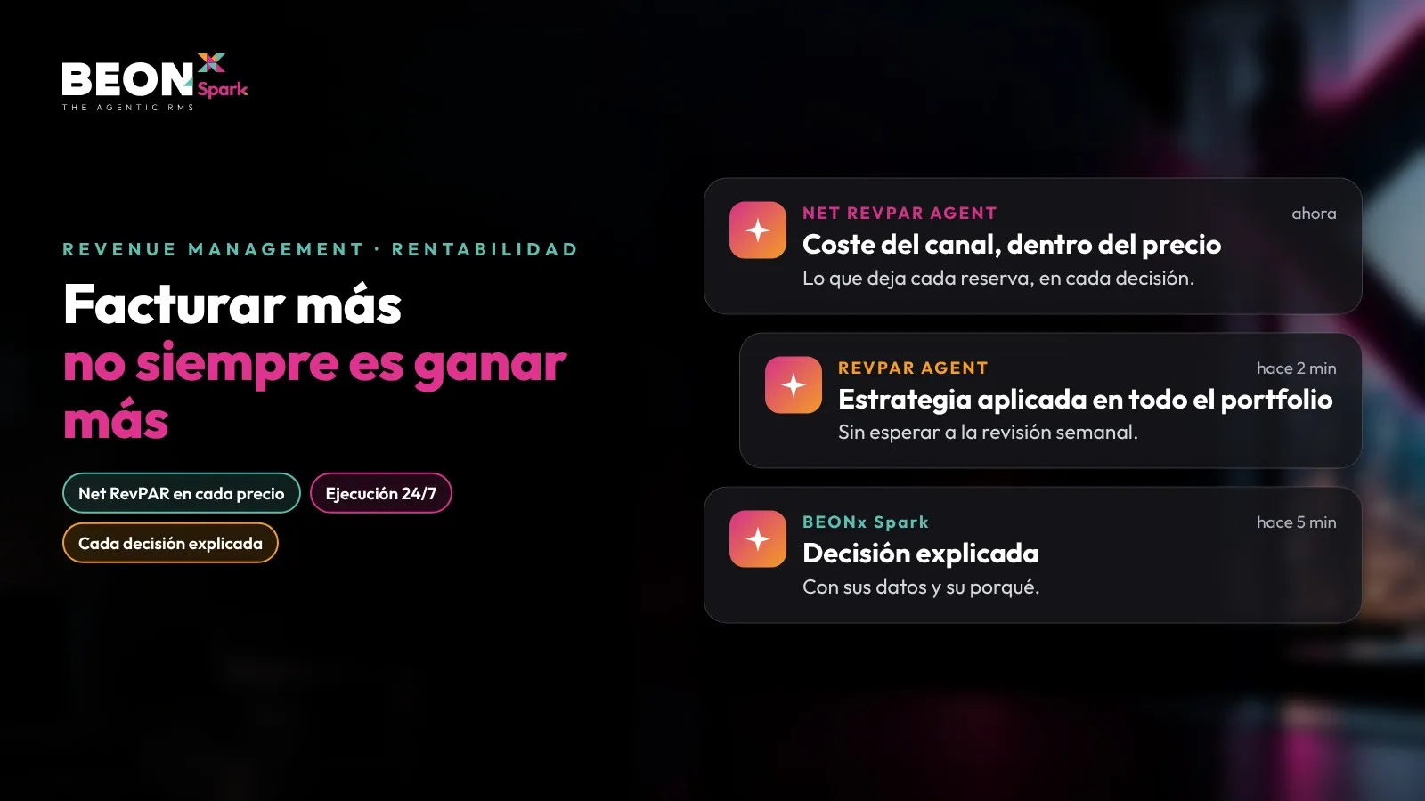 Facturar más no siempre es ganar más. BEONx Spark, el primer Agentic RMS